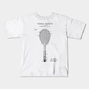 TENNIS RACKET patent Kids T-Shirt